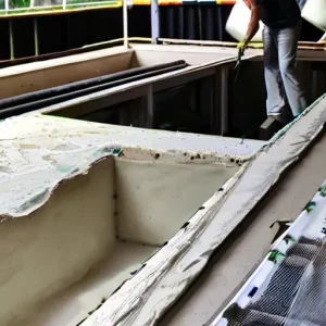 Подготовка бетонного основания под стяжку: обеспыливание, грунтование глубокого проникновения и устройство гидроизоляции