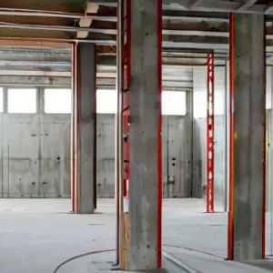 Перевязка внутренних перегородок с несущими стенами из газобетона с помощью гибких связей