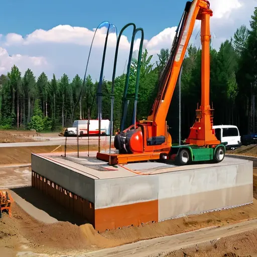 Бетононасос для заливки фундаментной плиты: организация площадки и правила подачи смеси