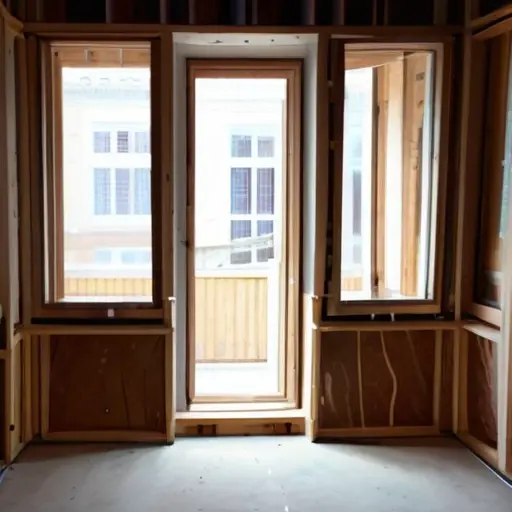 Усадка деревянного дома: монтаж обсадных коробок (окосячки) в оконные и дверные проемы