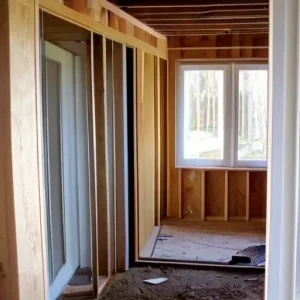 Усадка деревянного дома: монтаж обсадных коробок (окосячки) в оконные и дверные проемы