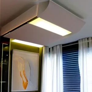 Скрытые карнизы для штор в натяжном потолке: интеграция ниши с перегибом полотна и установкой светодиодной подсветки