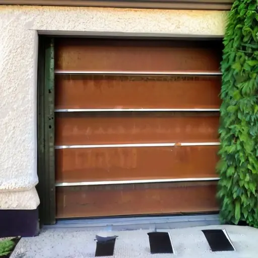 Покраска гаражных ворот: зачистка ржавчины лепестковым диском, цинковый грунт и нанесение молотковой краски