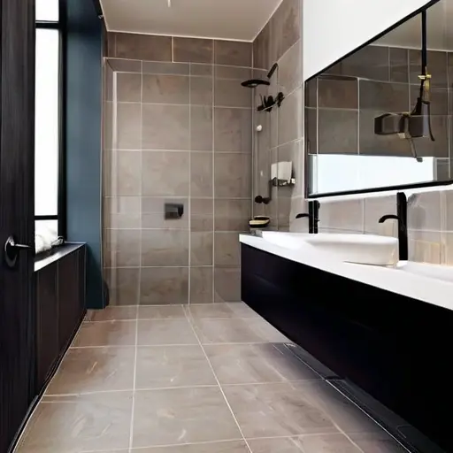 Раскладка керамогранита в санузле от центра: правило целой плитки, исключение узких подрезок (менее 5 см) по углам