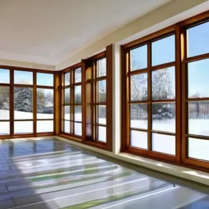 Зимняя теплая веранда: выбор энергосберегающих стеклопакетов и монтаж инфракрасного теплого пола