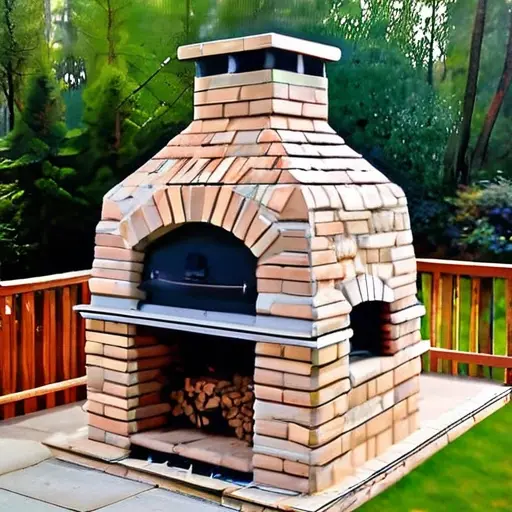 Облицовка печи барбекю натуральным камнем и клинкером: использование термостойкого клея и шамотного кирпича