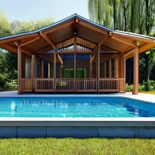 Беседка-павильон с бассейном: системы вентиляции, осушения воздуха и интеграция в единый ландшафтный комплекс