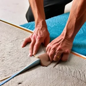 Укладка ковролина в спальне и детской: выбор между петлевым и разрезным ворсом, натяжка на грипперы (бесклеевой метод на подложку)