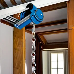 Таль цепная ручная (Лебедка): подъем деревянных балок и кровельных материалов на уровень чердака