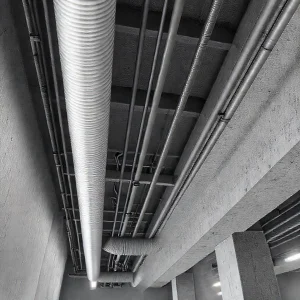 Фото по теме: Прокладка кабеля в гофре по потолку против штробления стен: расчет по проекту ЭОМ