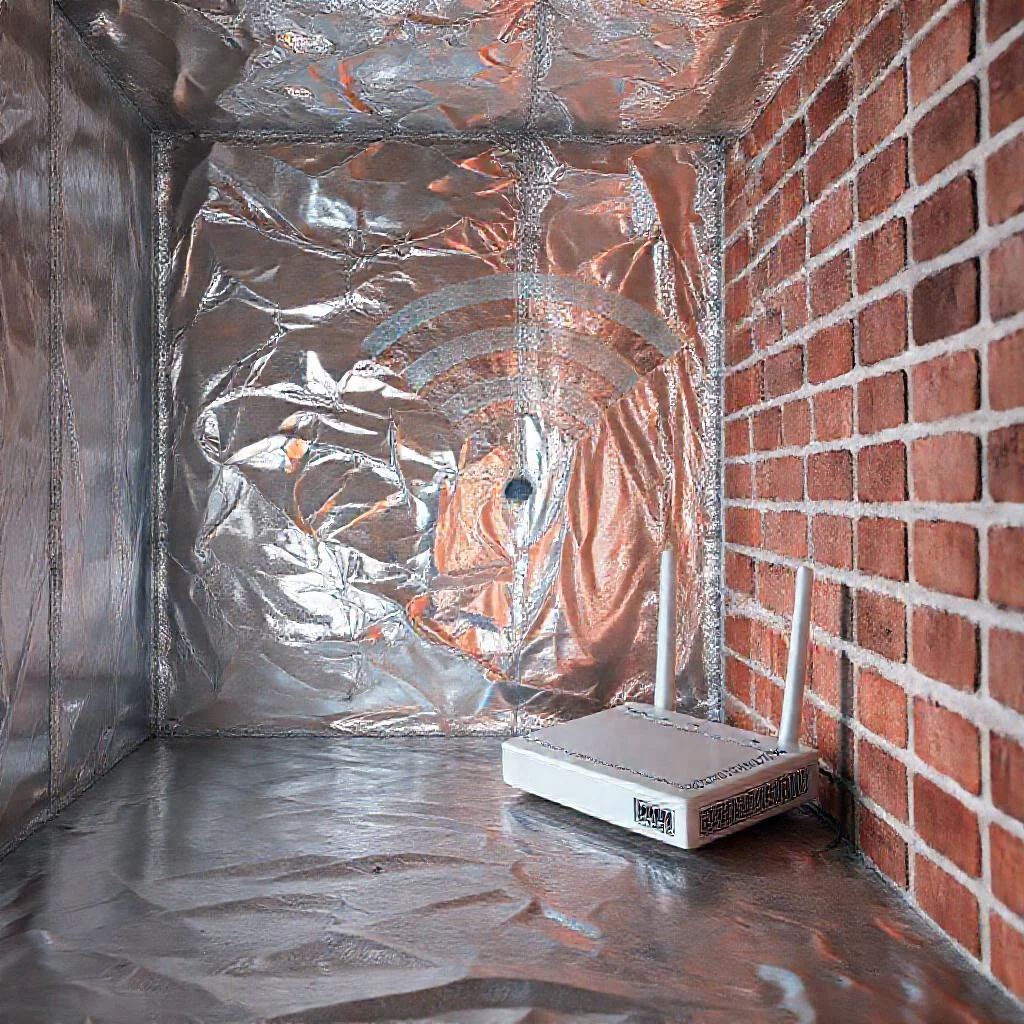 Потеря сигнала Wi-Fi роутера Keenetic в кирпичном доме: экранирование сигнала фольгированным утеплителем Иллюстрация к статье: Потеря сигнала Wi-Fi роутера Keenetic в кирпичном доме: экранирование сигнала фольгированным утеплителем