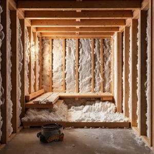 Фото по теме: Быстрое остывание парной в каркасной бане: просадка утеплителя Rockwool