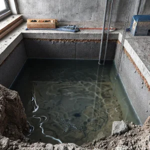Фото по теме: Затопление смотровой ямы грунтовыми водами: повреждение гидроизоляции Техноэласт