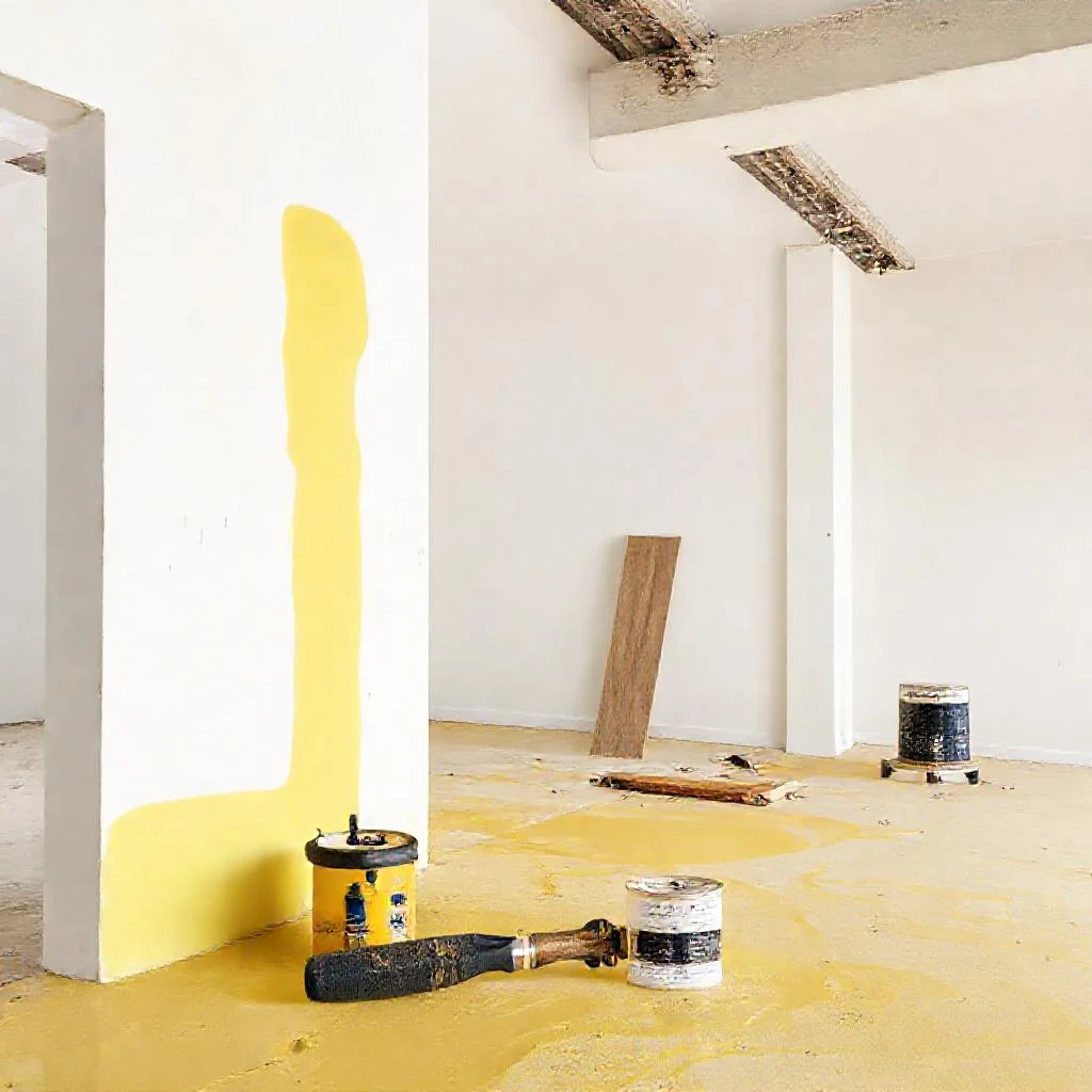 Детальное фото: Пожелтение белой матовой краски Tikkurila Harmony: реакция с алкидной грунтовкой